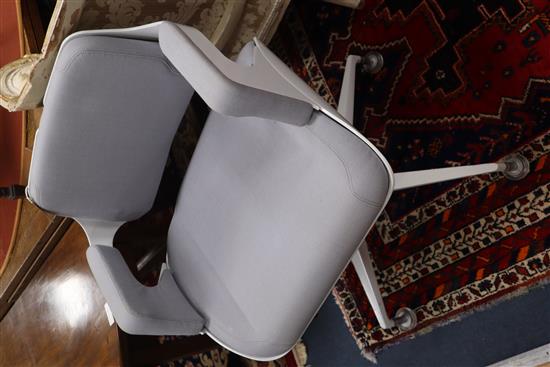 An Interstuhl 162S silver chair designed by Hadi Teherani